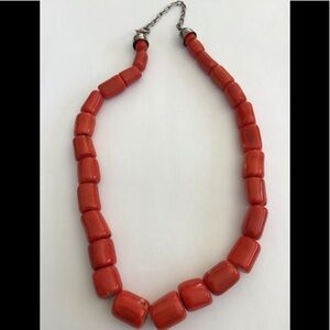 Jay King DRT Sterling Chunky Red Coral Necklace